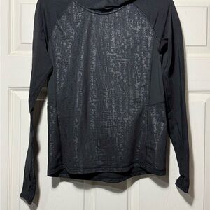 adidas Black Long-Sleeve Textured Performance Hoodie